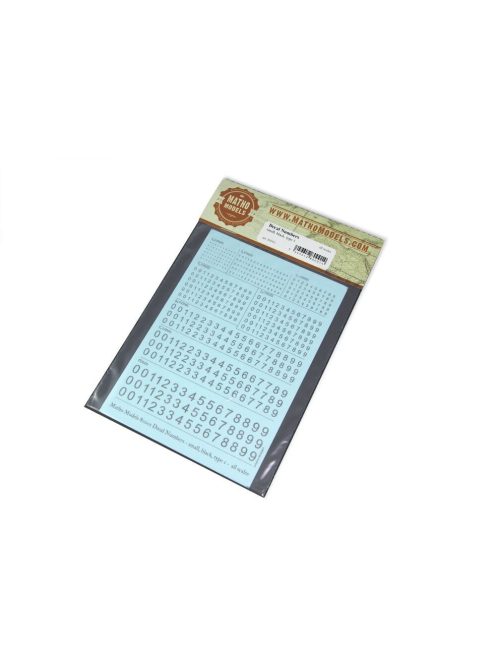 Matho Models - Decal Numbers - small, black, type 1