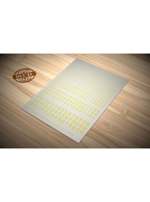 Matho Models - Decal Numbers - small, yellow