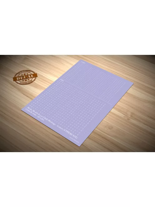 Matho Models - Chalk Markings - Letters (UPPERCASE) - 1,5mm and 2 mm - all scales
