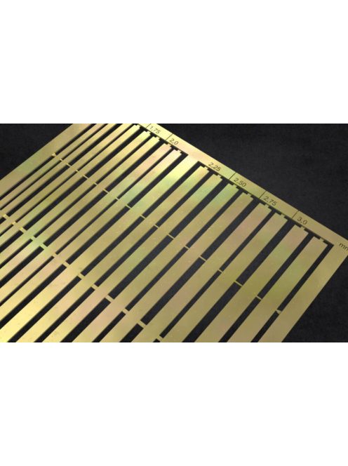 Matho Models - PE Brass Strips B: 1,25 - 3 mm (0,10mm thickness)