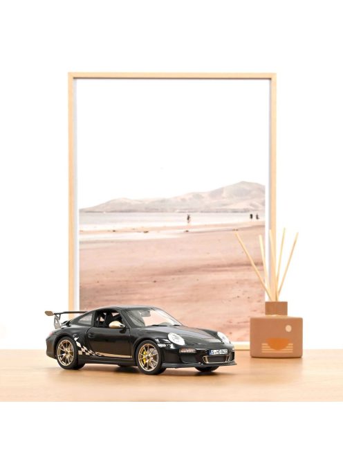 Norev - 1:18 Porsche 911 GT3 RS, Black and White Gold Metallic, 2009 - NOREV