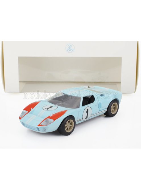 Norev - FORD USA GT40 MKII 7.0L V8 TEAM SHELBY AMERICAN INC. N 1 2nd (BUT REALLY WINNER) 24h LE MANS 1966 K.MILES - D.HULME LIGHT BLUE