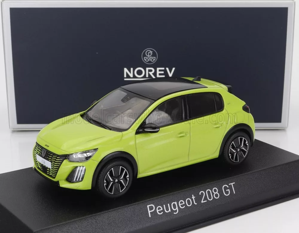 Norev 1/43 Peugeot 208 GT 2024 - Jaune Agueda - Miniature Occasion