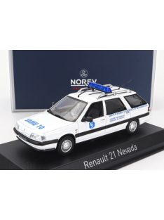   Norev - RENAULT R21 NEVADA SW STATION WAGON SAMU AMBULANCE 1991 WHITE