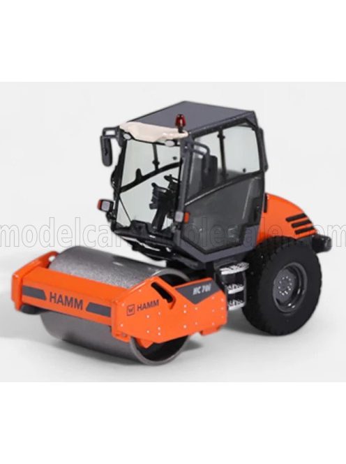 NZG - HAMM HC70i RULLO VIBRANTE BITAMBURO LISCIO - SCHIACCIASASSI - STONE CRUSHER ROLL GREY ORANGE