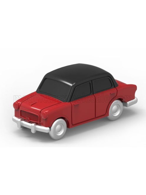 Officina-942 - FIAT 600 BERLINA CARROZZERIA MANTELLI 1957 RED BLACK