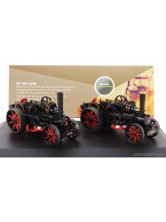   Oxford-Models - Fowler Set 2X Bb1 Tiger Tractor Ploughing Engine 1864 Black Red