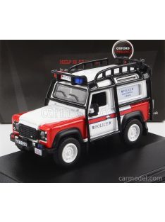   Oxford-Models - Land Rover Defender 90 Metropolitan Police 1983 White Red