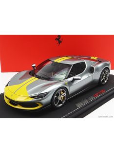   Bbr-Models - Ferrari 296 Gtb Assetto Fiorano 2022 Grigio Corburn - Grey Yellow