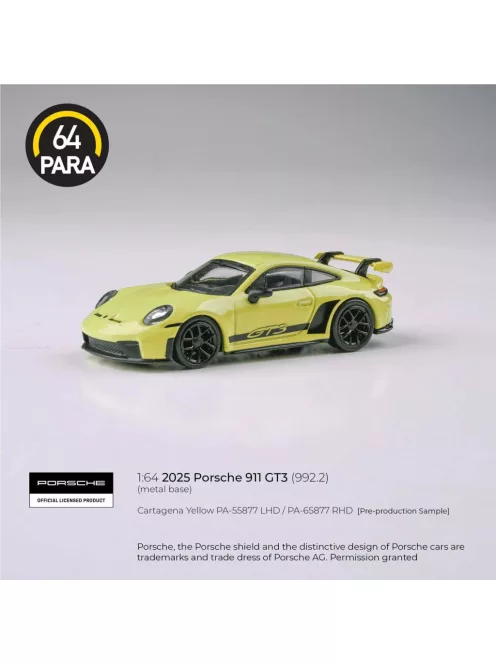 Para64 - Porsche 911 GT3 (992.2) cartagena yellow 2025 (RHD)