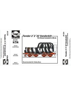   Planet Models - Tender 2 2 32 Vanderbilt for BR 52 Locomotive für Hobby Boss Bausatz