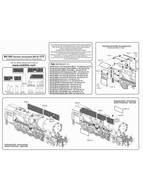 Planet Models - German locomotive BR-52 Armoring for Locomotive's Boiler for Hobby Boss Kit