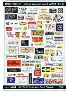 Plus model - 1/35 Road signs: allied western front WW II