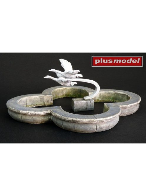 Plus model - Park fountain with swans