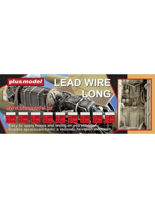 Plus model - Lead wire 0,5 mm, long 240 mm