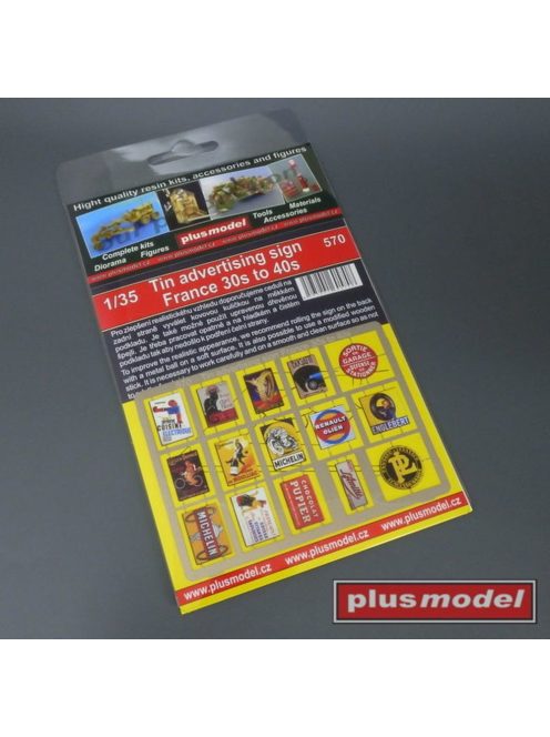 Plus model - Tin advertising sign France