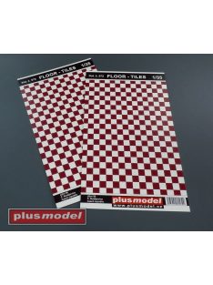 Plus model - Floor tiles red and white