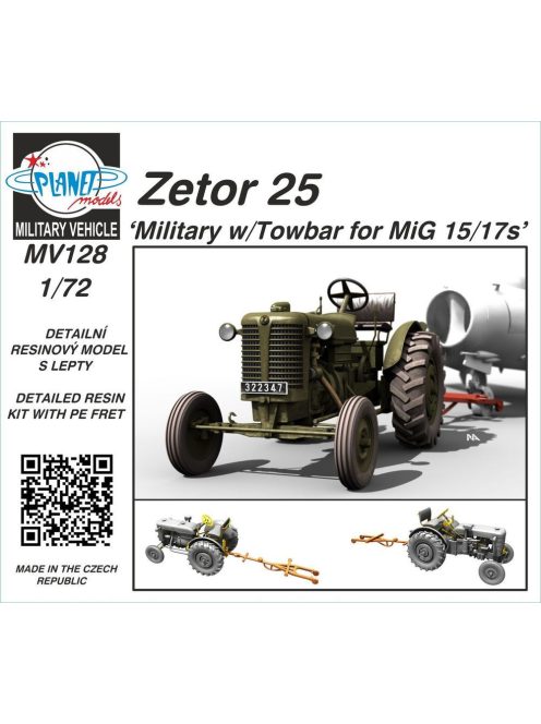 Planet Models - Zetor 25 Military w/Towbar for MiG 15/17s