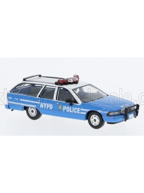 Premium Classixxs - CHEVROLET CAPRICE SW STATION WAGON POLICE 1991 LIGHT BLUE WHITE