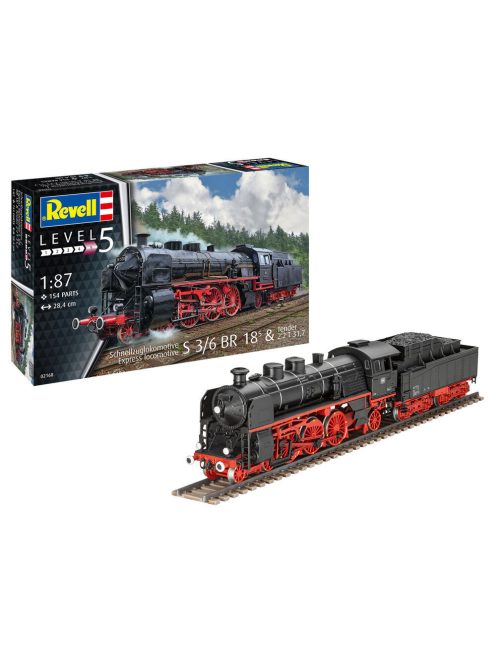 Revell - Schnellzuglokomotive S3/6 BR18(5) mit Tender 2‘2’T