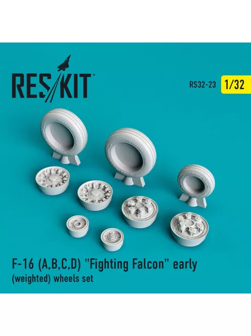 Reskit - F-16 (A,B,C,D) Fighting Falcon early (weighted) wheels set