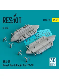   Reskit - BRU-55 Smart Bomb Racks for F/A-18 (2 pcs) (3D Printed)