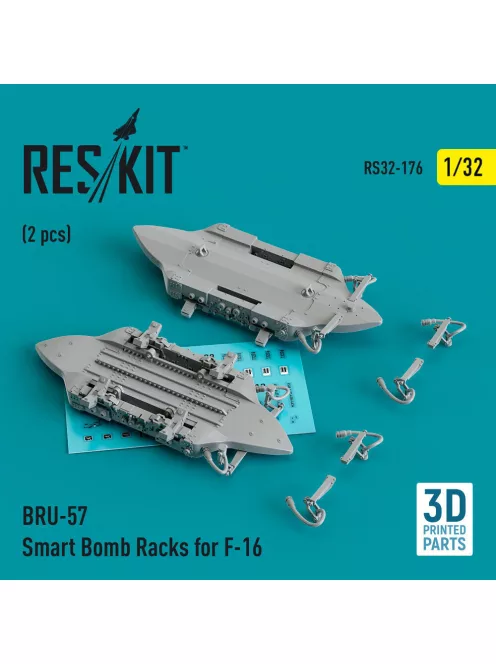 Reskit - BRU-57 Smart Bomb Racks for F-16 (2 pcs) (3D Printed)