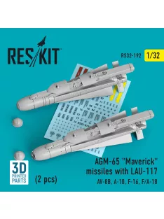   Reskit - AGM-65 Maverick missiles with LAU-117 (2 pcs) (AV-8B A-10 F-16 F/A-18) (3D Printed)