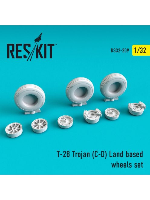 Reskit - T-28 (C,D)  "Trojan" Land based wheels set (1/32)