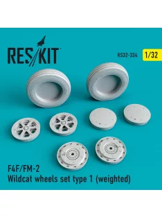 Reskit - F4F/FM-2 Wildcat wheels set type 1 (weighted)