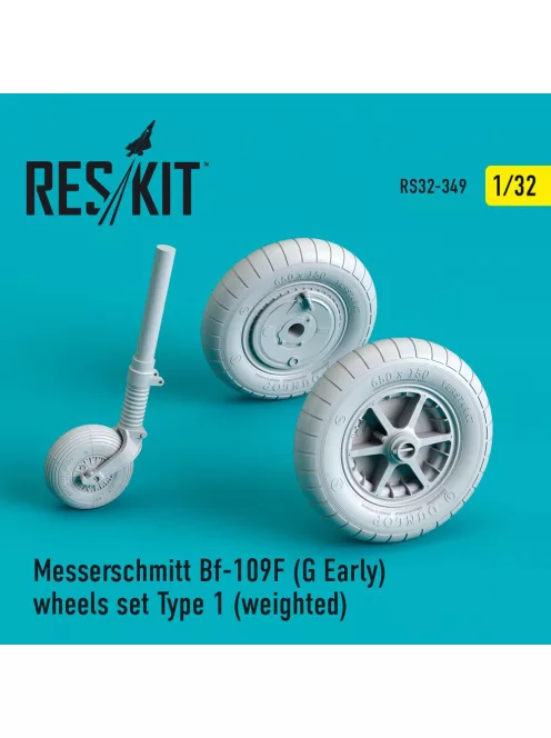 Reskit - Bf-109 (F, G-early) wheels set type 1 (weighted)