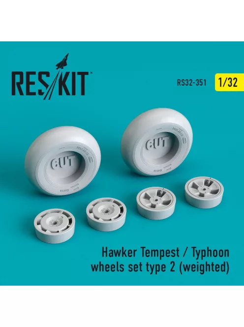 Reskit - Hawker Tempest/Typhoon wheels set type 2 (weighted)