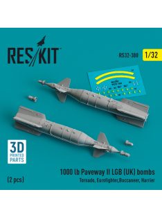   Reskit - 1000 lb Paveway II LGB (UK) bombs (2 pcs) (Tornado, Eurofighter,Buccaneer, Harrier) (3D Printed) (1/