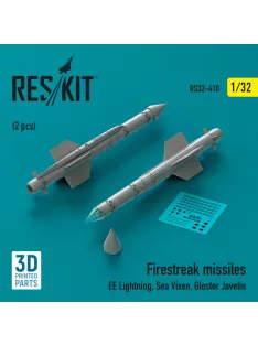   Reskit - Firestreak missiles (2 pcs) (EE Lightning, Sea Vixen, Gloster Javelin) (3D Printed) (1/32)