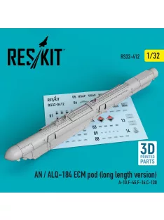   Reskit - AN / ALQ-184 ECM pod (long length version) (A-10,F-4G,F-16,C-130) (3D Printed)