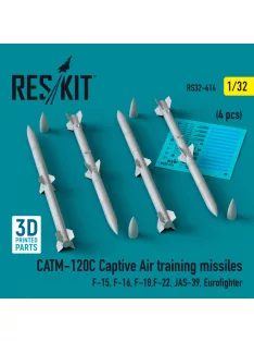   Reskit - CATM-120C Captive air training missiles (4 pcs) (F-15, F-16, F-18,F-22, JAS-39, Eurofighter) (3D Pri