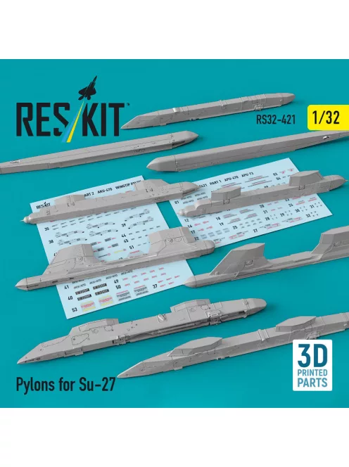 Reskit - Pylons for Su-27 (3D Printed)