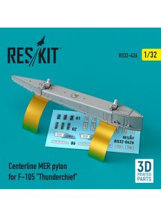   Reskit - Centerline MER pylon for F-105 Thunderchief (3D Printed)