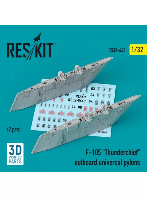 Reskit - F-105 Thunderchief outboard universal pylons (2 pcs) (3D Printed)