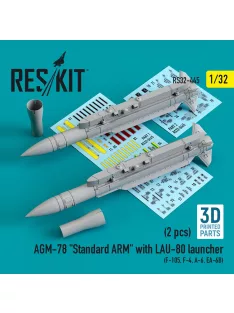   Reskit - AGM-78 Standard ARM with LAU-80 launcher (2 pcs) (F-105,F-4,A-6,EA-6B) (3D Printed)