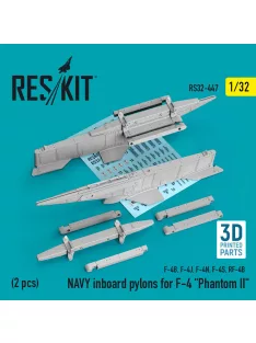   Reskit - NAVY inboard pylons for F-4 Phantom II (2 pcs) (F-4B, F-4J, F-4N, F-4S, RF-4B) (3D Printed)