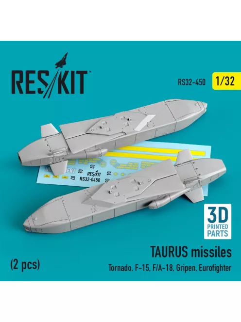Reskit - TAURUS missiles (2 pcs) (Tornado, F-15, F/A-18, Gripen, Eurofighter) (3D Printed)