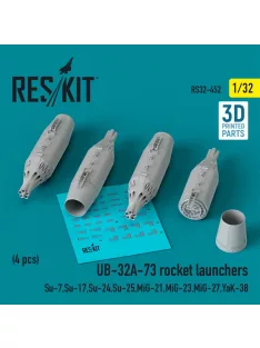   Reskit - UB-32A-73 rocket launchers (4 pcs) (Su-7, Su-17, Su-24, Su-25, MiG-21, MiG-23, MiG-27, YaK-38) (3D P