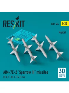   Reskit - AIM-7E-2 Sparrow III missiles (4 pcs) (F-4, F-15, F-16, F-14) (3D Printed)