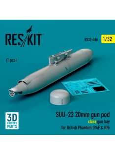   Reskit - SUU-23 20mm gun pod (close gun bay) for British Phantom (RAF & RN) (1 pcs) (3D Printed) (1/32)