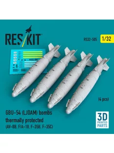   Reskit - GBU-54 (LJDAM) bombs thermally protected (4 pcs) (3D Printed)