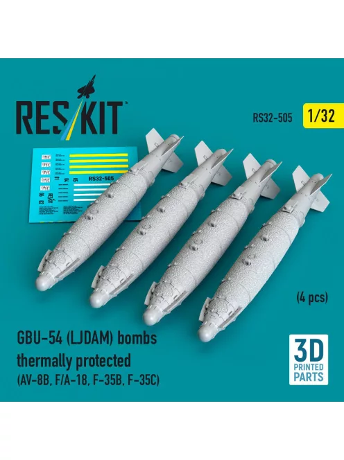 Reskit - GBU-54 (LJDAM) bombs thermally protected (4 pcs) (3D Printed)