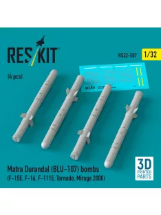   Reskit - Matra Durandal (BLU-107) bombs (4 pcs) (F-15E, F-16, F-111E, Tornado, Mirage 2000) (3D Printed)