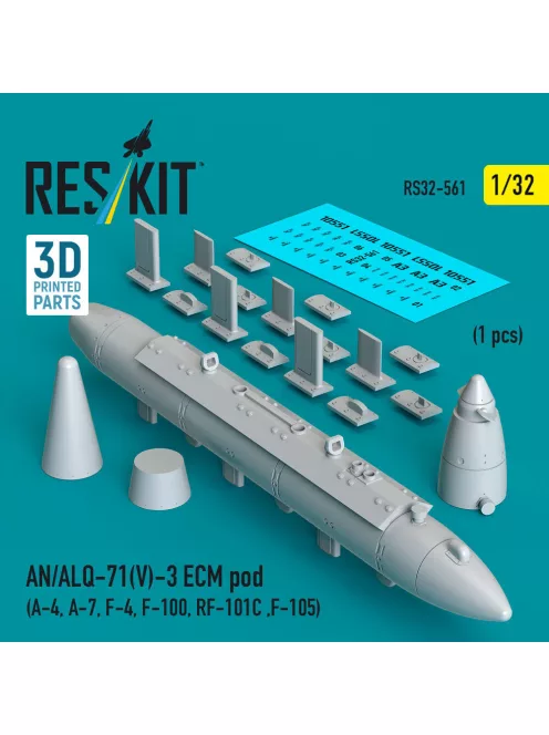 Reskit - AN/ALQ-71(V)-3 ECM pod (A-4, A-7, F-4, F-100, RF-101C, F-105) (1pcs) (3D Printed)