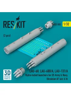   Reskit - LAU-68 LAU-68D/A LAU-131/A Hydra rocket launchers for US Army & Navy Ukrainian AF (a/c & h) (2 pcs) (3D Printed)